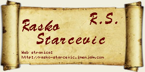 Raško Starčević vizit kartica